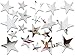 ufengke 20-Pcs 3D Star DIY Mirror Effect Wall Decals,Children's Room Nursery Fashion Design Art Decals Home Decoration