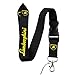 Black & Yellow Logo Keychain Key Chain Black Lanyard Clip with Webbing Strap Quick Release Buckle (PCK-039)