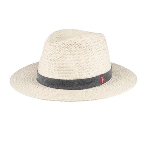 Straw Panama with Heavy Washed Band Black