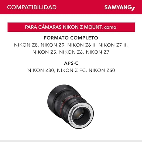 SA3702 - Objetivo MF para cámara Nikon Z (85 mm, F1.4) negro