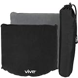 Vive Inflatable Cushion - Office Chair & Wheelchair Air Pad for Coccyx, Tailbone, Sciatica, Cars, Stadium Bleacher Seats, Travel, Airplanes & Boats - Easy to Self Inflate or Deflate for Transport