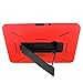Galaxy Tab 2 10.1 Case KIQ (TM) Heavy Duty Hybrid Silicone Skin Hard Plastic Case Cover w/ Kick Stand for Samsung Galaxy Tab 2 10.1 P5100 - Black / Red