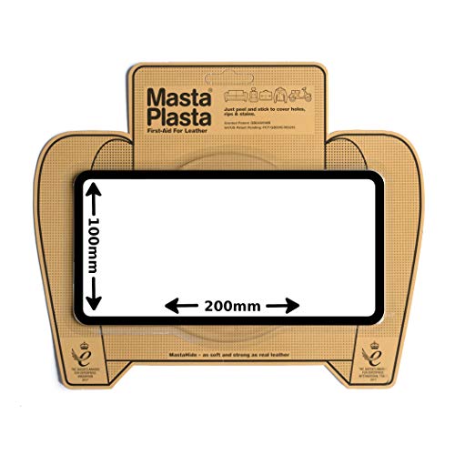 MastaPlasta Self-Adhesive Patch for Leather and Vinyl Repair, Large, Navy - 8 x 4 Inch - Multiple Colors Available
