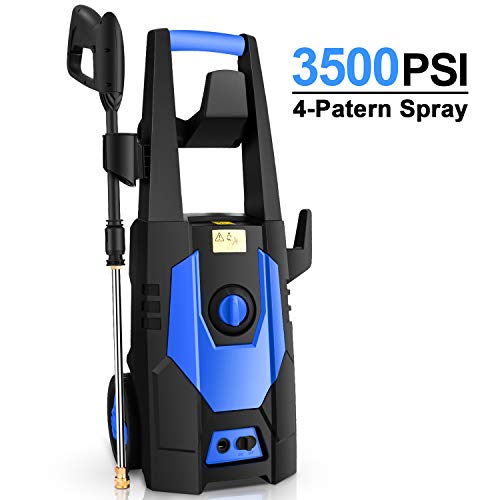 mrliance 3500PSI Electric Pressure Washer, 2.0GPM Electric Power Washer High Pressure Washer with Spray Gun, Brush, and 4 Quick-Connect Spray Tip (Blue) - Thumbnail 7