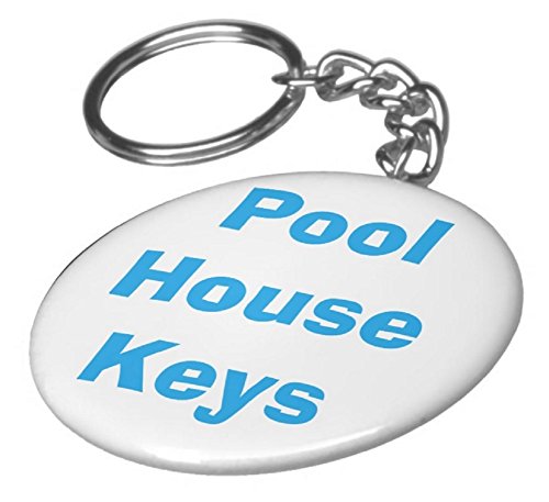 A&T Designs Pool House Keys 2.25" Keychain Swimming Cabana Key Home