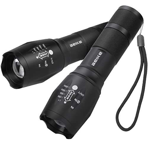 Beike Flashlights, 2Pack High Lumens Tactical Flashlights, Super