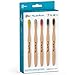 Natural Bamboo Toothbrushes (5pk) - Zero Waist Oral Care - Wooden Toothbrush - Organic, Vegan, Eco-Friendly and Biodegradable (Regular)