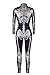 Fixmatti Women Skeleton Halloween Cosplay Skeleton Adult Jumpsuits Onesie S