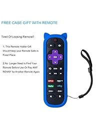 ECLINK   Mando a distancia 2 en 1 universal para reproductor ROKU con alimentación para televisores + función de aprendizaje + botones de volumen y silencio (no compatible con barras ROKU televisores habilitados para Roku)