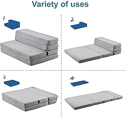 SINWEEK Folding Mattress Folding Sofa 4" Breathable