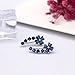 YOQUCOL Blue Sapphire-color Flower Shape Zirconia Crystal Wrap Ear Vines Climbers Earrings For Women