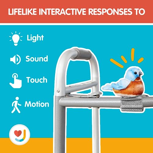 Joy for All Walker Squawker Cheery Animatronic Bird for Companionship and to Help You Remember Your Walker - Cardinal,Red