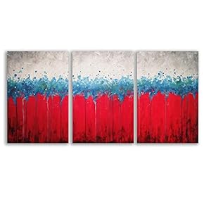 Wall26-3 Plane Canvas Wall Art-Abstract Oil Painting-Giclee Painting Wall Bedroom Living House Decoration Home Art - 16"x24" x 3 Panels