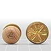 La Gondola Homemade Ravioli Stamp - Round Corzetti (Corsets) 1.97in | Italian Pasta Making Tool for Home and Business | Brass & Natural Wood | Easy to Use Ravioli Stamp | Ravioli Cutter Made in Italy