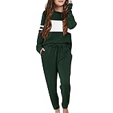 Arshiner Girls' Clothing Sets Sweatsuits Long Sleeve Color Block Pullover Sweatshirts and Lounge Pants with Pocket