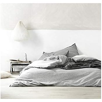 Amazon.com: Eikei Washed Cotton Chambray Duvet Cover Solid