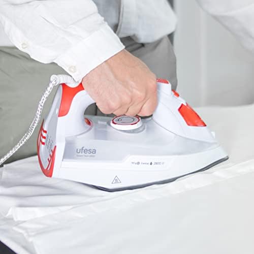 Steam Tech 2800 Bügeleisen Dampf 2800 W, Dampfleistung 0 – 30 g/min, Pressfunktion 180 g, Keramiksohle, Dampf oder Trocken, 3-faches Anti-Kalk-System, Anti-Tropfen, Amazon-Exklusiv