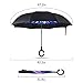 owen kyne Windproof Double Layer Folding Inverted Umbrella, Self Stand Upside-down Rain Protection Car Reverse Umbrellas with C-shaped Handle