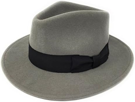 Mens Handmade Wool Felt Indiana Style Crushable Fedora Hat - Small, Medium, Large, XL, 2XL. Fabric Protector Treated - Indy