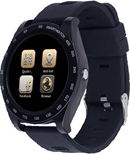 CELESTECH Smartwatch with Fitness Tracker, Camera, SIM Card and 32 GB Memory Card Slot,Black(Black Strap Free Size)