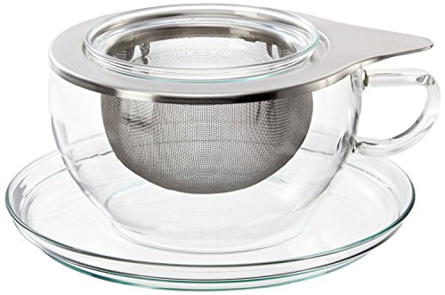 Trendglas Jena Tea Time Teetasse mit Deckel u. Edelstahlfilter, 0,4 l, 1 Stück (1er Pack)