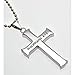 Philippians 4:13 Jewelry, Cross Necklace STRENGTH Bible Verse, Stainless Steel with Chain
