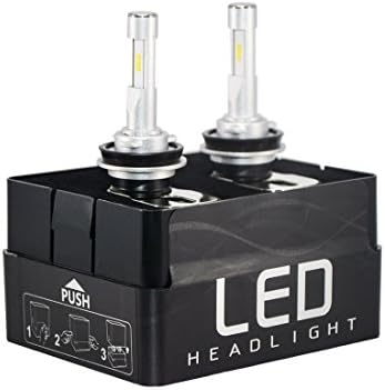 ZDZDZ Bright LED Car Headlight Bulb , Seoul CSP Y19 LED Chips, LED Headlight Bulbs for H4 H7 H8 H9 H11 9006 9005, Hi-Lo Beam, SLIM Conversion Kit, 6500K 96000LM, with Turbo Fan 2PCS ZHM#18 (H8/9/11)
