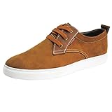 iLoveSIA Men's Canvas Suede Low Lace Up Sneaker