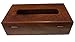 IndiaBigShop Large Handmade Decorative Tissue Dispenser Rectangle Box Vintage Wood Toilet Tissue Box Holder with Brass Inlay and Carving Work 10 X 6 Inch