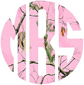 Monogram YETI CUP SIZE / Pink camouflage monogram initials
