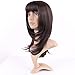 Heat Resistant Synthetic Wig with Bang Brown Japanese Kanekalon Fiber 12 Styles Long Hair Full Head 13.5'' / 13.5 inch+Stretchable Elastic Wig Net for Women Girls Lady,#2 Dark brown