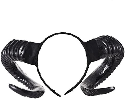 Xiaolanwelc Gothic Sheep Horn Headband Forest Animal Photo Props Hair Accessory Handmade