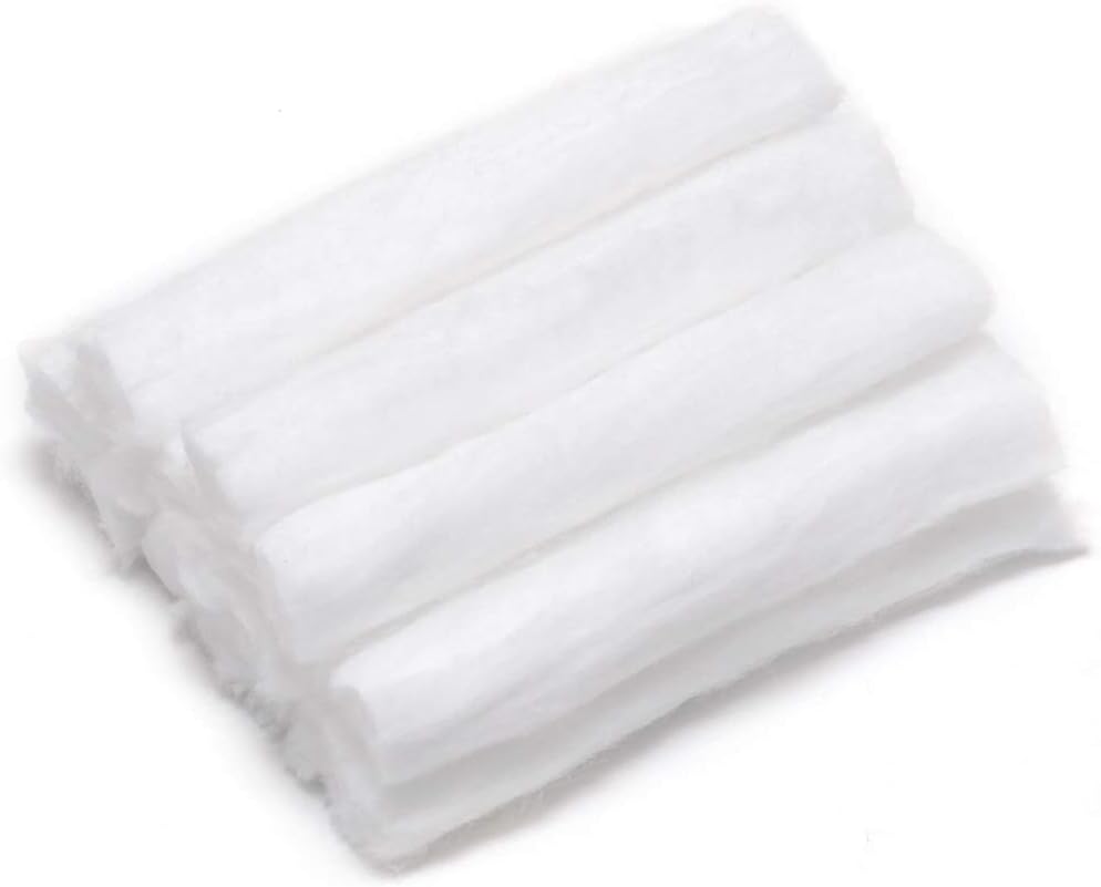 Prime Organic Cotton for DIY Project，Preloaded Shoelace Style bacon cotton-100% authentic Organic Cotton - (1 bag) 10 Pcs