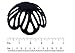 Parcelona French Radial Celluloid Chignon Hair Slide Pin Thru 3.5