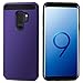 Galaxy S9 Plus Case, Anuck Shockproof Galaxy S9 Plus Wallet Case Card Pocket Anti-Scratch Hard Shell Soft Rubber Bumper Protective Cover with Card Holder Slot for Samsung Galaxy S9 Plus - Purple