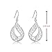 Sterling Silver Filigree Dangle Drop Leaf Earrings For Sensitive Ears By Renaissance Jewelry