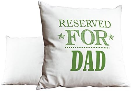 hiusan Reserved for Dad Green Throw Pillow Covers Decorative 18 X 18 with Zip Cushion Covers for Home Gifts