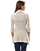 PattyBoutik Women Buckle Braid Front Cardigan (Beige Small)