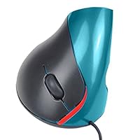 Glamorway Wired Vertical Mice Superior Ergonomic Design Mouse 5 Buttons Optical USB Mouse for Computer Gaming (Blue)