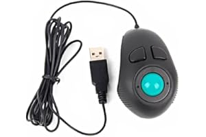 Mobestech Ergonomic Mouse Trackball Mouse Mouse Mini Trackball for 4d Wired Cable Mini Trackball Mouse