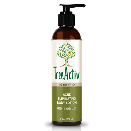 TreeActiv Acne Eliminating Body Lotion 8 fl oz | Clears Body, Back, Butt and Shoulder Acne | Anti-Acne Moisturizer | Prevents Future Breakouts | Green Tea and Honey Scent