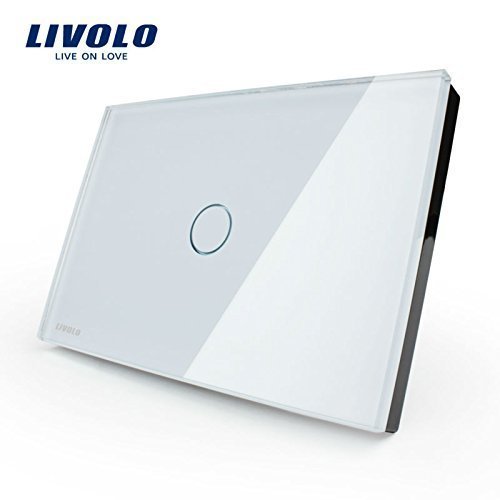 Livolo ivory white crystal glass panel 1gang 1way, vl-c…