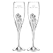 Personalized Sparkling Love Champagne Flutes - Canopy Street - Custom Engraved Set of 2 (10005P)