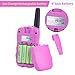 Funkprofi Walkie Talkies for Kids 22 Channels Long Range Rechargeable Walkie Talkies with Battery and Charger, Gift for Boys and Girls, 1 Pair (Pink)