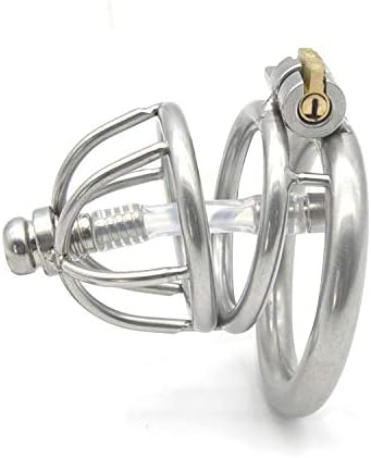 Bondage Masters Male Chastity Device with Air Flow Short Cage, Removable Urethral Tube, Comfort Style Back Ring