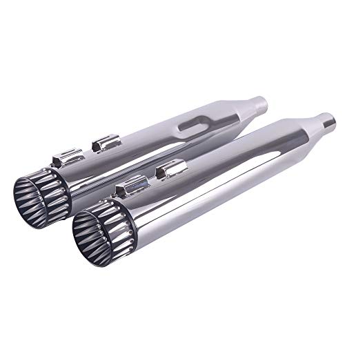 SHARKROAD Amazing Loud Sound 4” Chrome Slip On Mufflers Exhaust Pipe