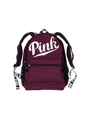 pink campus backpack black