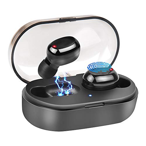 Wireless Earbuds, Bluetooth 5.0 Headphones Mini IPX7 Waterproof True Wireless Stereo Earphones Noise Canceling in-Ear Mini Earphones with Charging Box