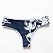 MOOSKINI Women Fashion Floral Printing Bikini Set Two Piece Cross Front Swimwear Swimsuit (L(US Size 6-8), Blue)