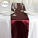 Tiger Chef 12-Pack Burgundy 12 x 108 inches Long Satin Table Runner for Wedding, Table Runners fit Rectange and Round Table Decorations for Birthday Parties, Banquets, Graduations,